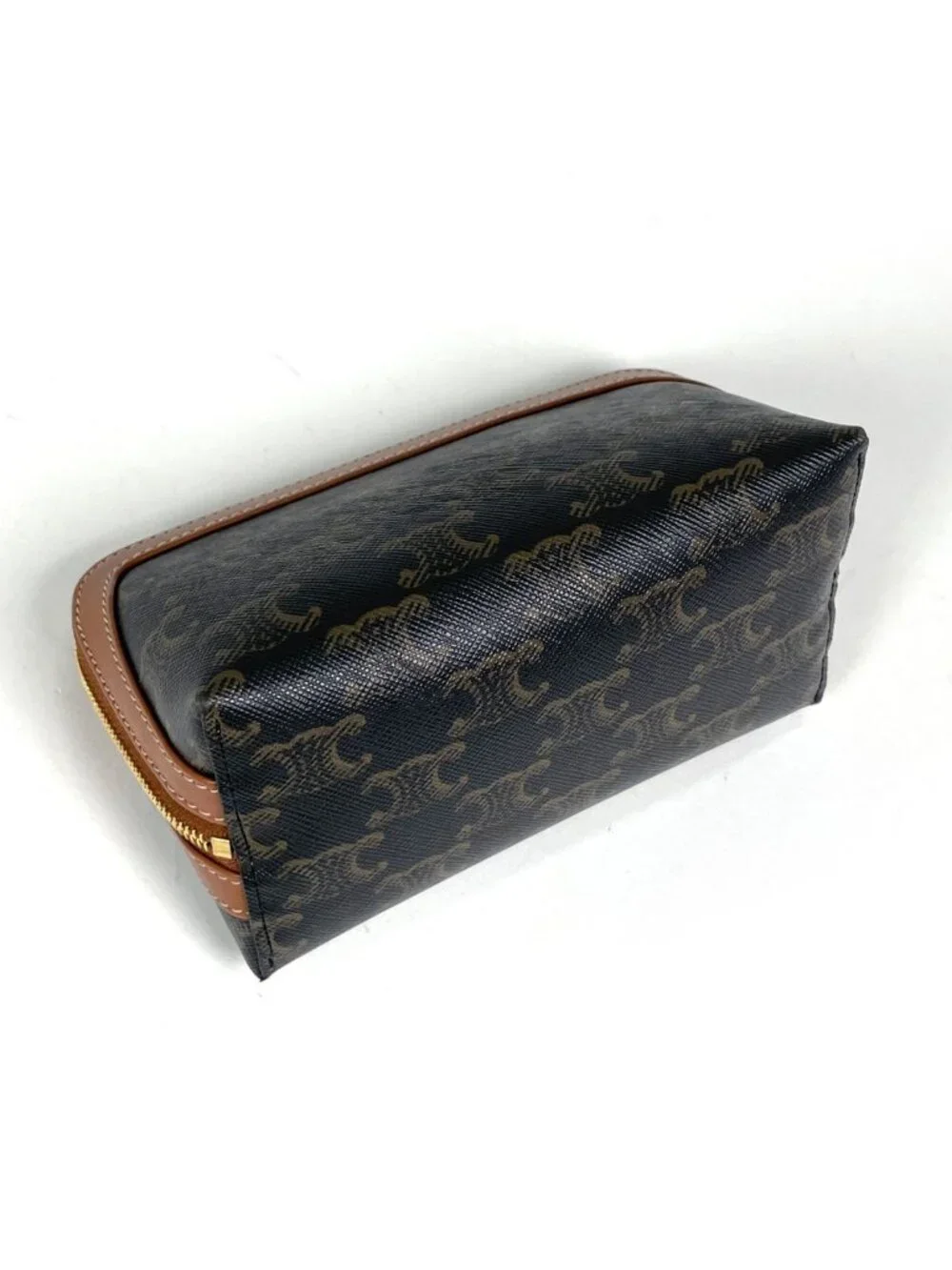 Celine Makeup Pouch Triomphe Brown